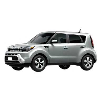 grey kia soul car esometric sticker