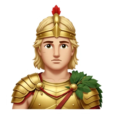 Cinematic Realistic portrait of Alexander the Great, depicted with photorealistic detail as a commanding historical conqueror, featuring sharp, lifelike facial features, meticulously rendered ancient Macedonian armor, and a laurel wreath, illuminated by natural, dramatic lighting that highlights his youthful determination and legendary presence. sticker