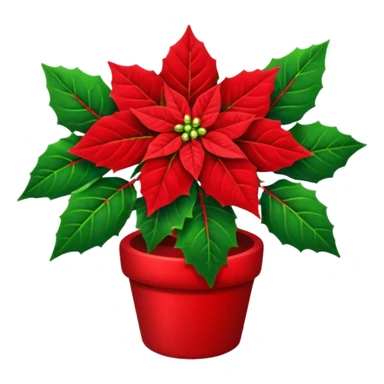 small christmas Poinsettia deco sticker