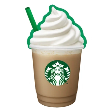 White Peppermint Starbucks Frappuccino  sticker