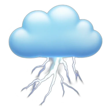 Cloud raining with lightning sticker