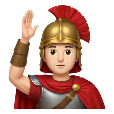 an ancient roman republic soldier saluting sticker