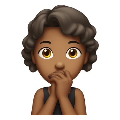 Girl hand on mouth  sticker