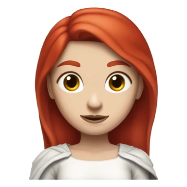 Red haired white girl with a villan like red outfit  sticker