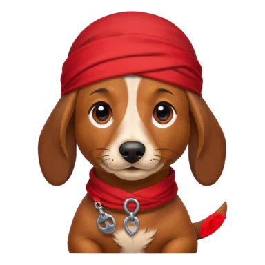 Perro salchicha pirata sticker