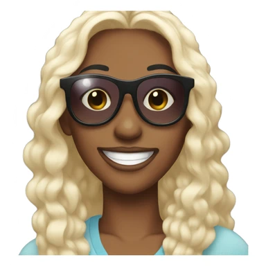 happy trans girl in sunglasses sticker