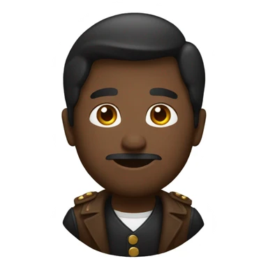 Un homme noir brun en costume sticker