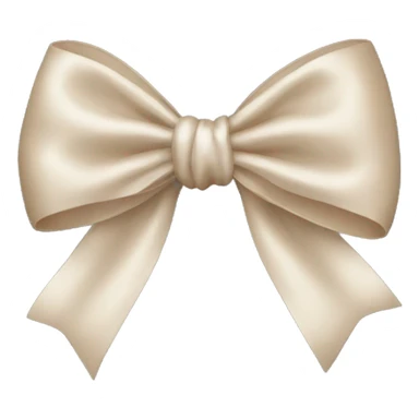 beige silk bow with pearls sticker