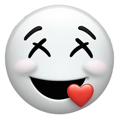Smiley face blowing kiss sticker