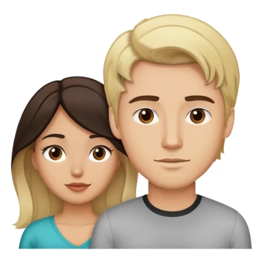 Blonde guy with Latina brunette sticker