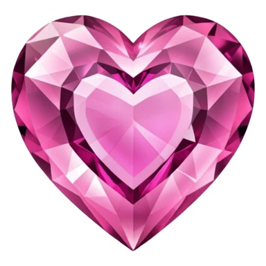 glitter pink crystal heart sticker