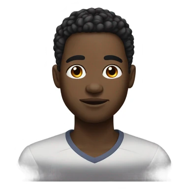 Black male with short hair and semi Freeform’s with dermal piercing nose ring and eyebrow piercing on left eyebrow  sticker