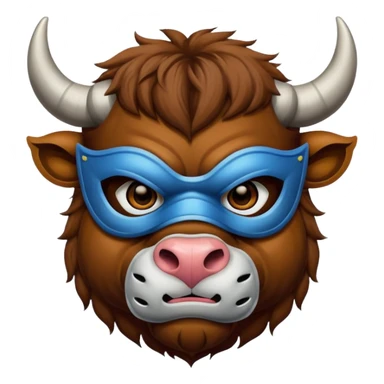 bull with mask  sticker
