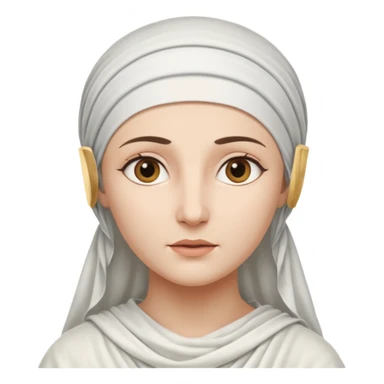 ancient greek woman with head covering sticker