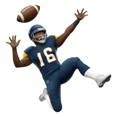 Football player catching a ball sticker