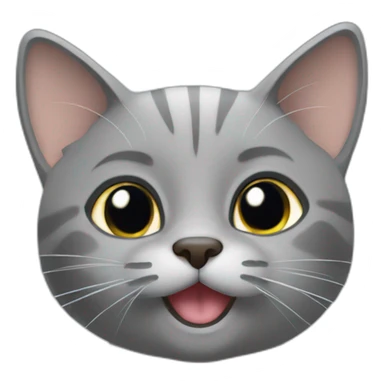 gray cat taking a cute selfie sticker