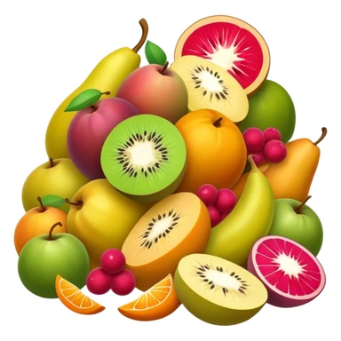 pile of half eaten peeled fruits  sticker