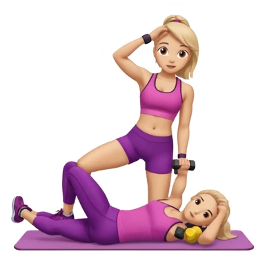 girl working out abs workout situps  sticker