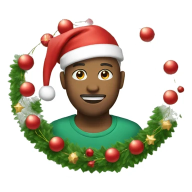 christmas A garland  sticker