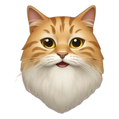 cat face in a slice of beard sticker