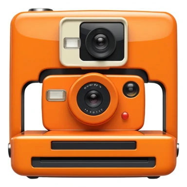 orange Instant Camera sticker