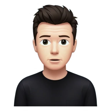 Rick Astley at a lake surrounded by a forest at nighttime with 60-65% of his face gone and the lake is behind him and the background is almost pitch black and the entire picture including Rick Astley is a staticky glitchy horror type sticker