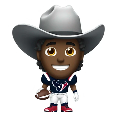 Houston Texans cowboy with football sticker