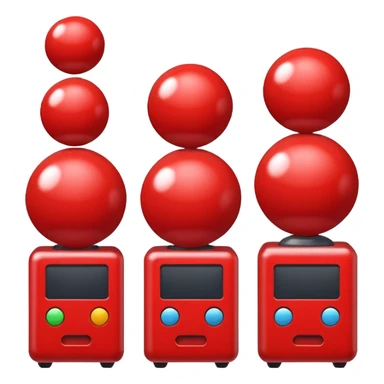 red gacha machine balls sticker