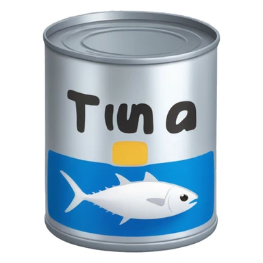  Blue can of tuna is a compact, cylindrical container designed to preserve and store tuna fish. sticker