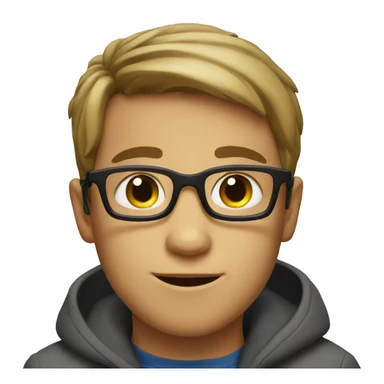 boy with specs sticker