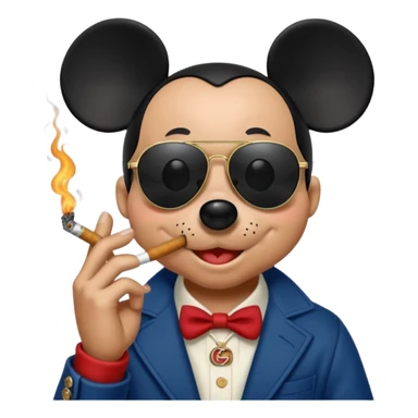 Mickey Gucci qui fume  sticker