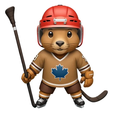 capybara ice hockey player sticker