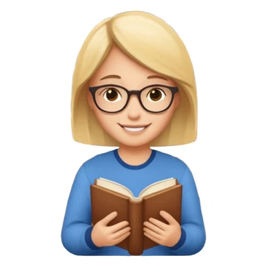 Library Visitor, Reader + stack of books. sticker