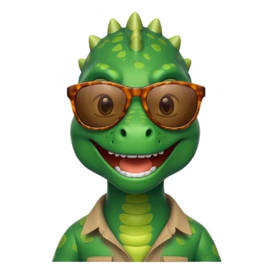 dinosaur wearing sunglasses sticker