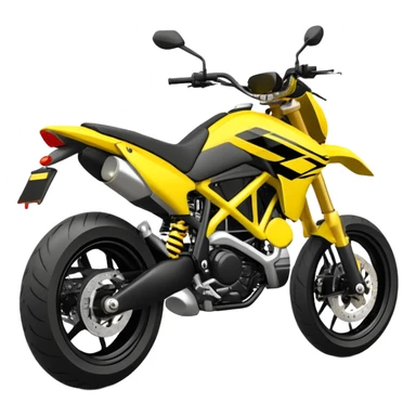 yellow and black super motard motorcycle sticker