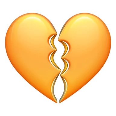 Twin hearts in pastel orange and yellow sticker