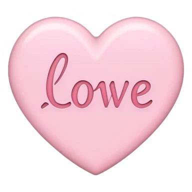 Pastel pink sing say "love" sticker