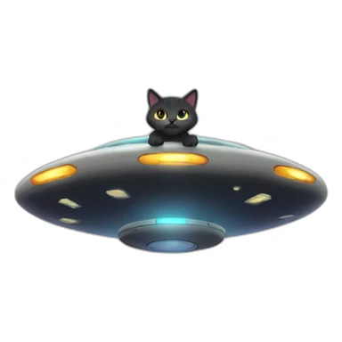 ufo abducting cat sticker
