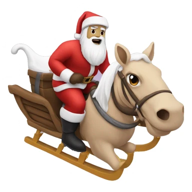 santa clause riding in the slay  sticker