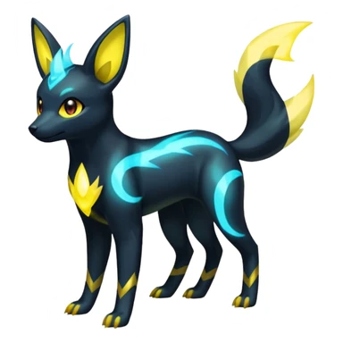 Manectric-Electrike-Auroras-Umbreon-Draco-Fakémon-hybrid-creature (full body), 4 legs sticker