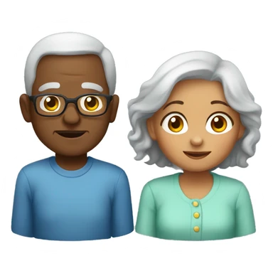 Young grandparents  sticker