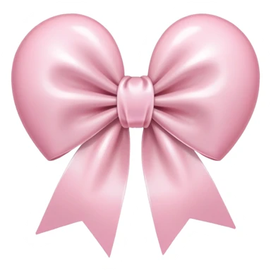 white heart with light pink ribbon bow sticker