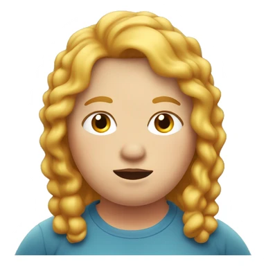 Obese, freckled, with golden hair sticker