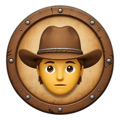  brown western badge sticker