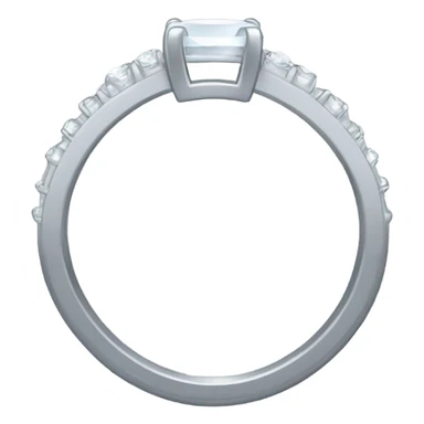 A RULER BEHIND A SILVER ENGAGEMENT RING, MEASURING THE INTERNAL DIAMETER OF THE RING sticker