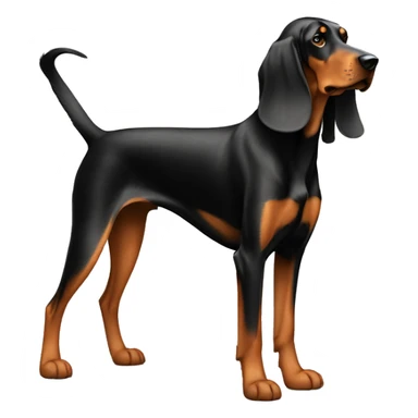 Black And Tan Coonhound Dog Breed Full Body sticker
