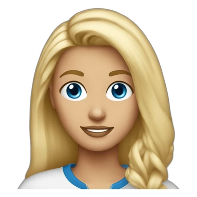 Tall blonde tan girl blue eyes in usc sweatshirt sticker
