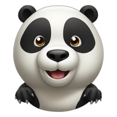 A panda bear mixed with a dinosaur sticker