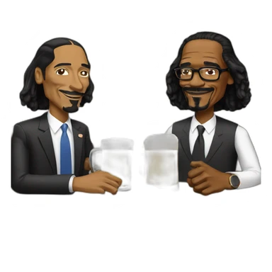snoop dogg having a beer with Obama sticker