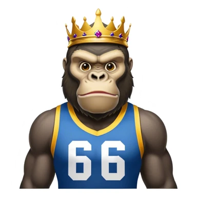 king kong  wearing afl eagles sleeveless jersey blue and yellow  sticker